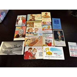 Vintage Post Cards Sunday School Doctor Memo Books EC A31